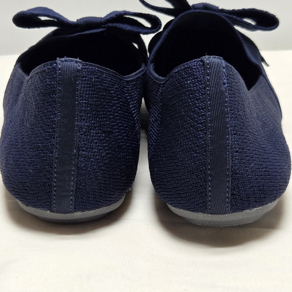 Skechers Navy Cleo Point Washable Knit Bow Flats Size-9 NWOT - Picture 11 of 12